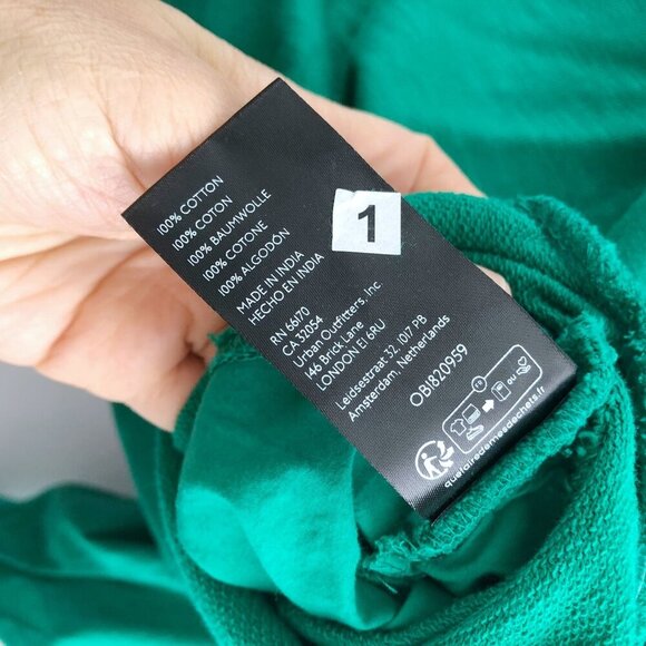 PILCRO By ANTHROPOLOGIE Fabric Mix Hoodie Sweatshirt Oversized Size Small - Picture 10 of 12